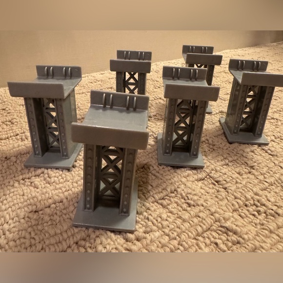 Train bridge risers 6-pack for wooden railway compatible with Brio and Thomas - Picture 1 of 5